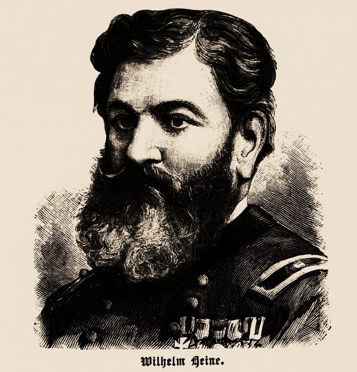 Porträtt av Wilhelm Heine 1827-1885, 1886. av Unbekannt
