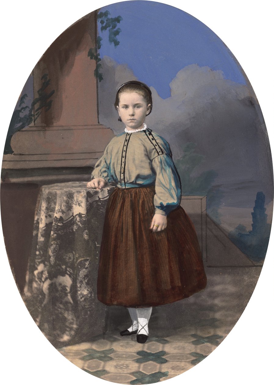 Porträtt av en flicka, 1860-talet. av Unbekannt