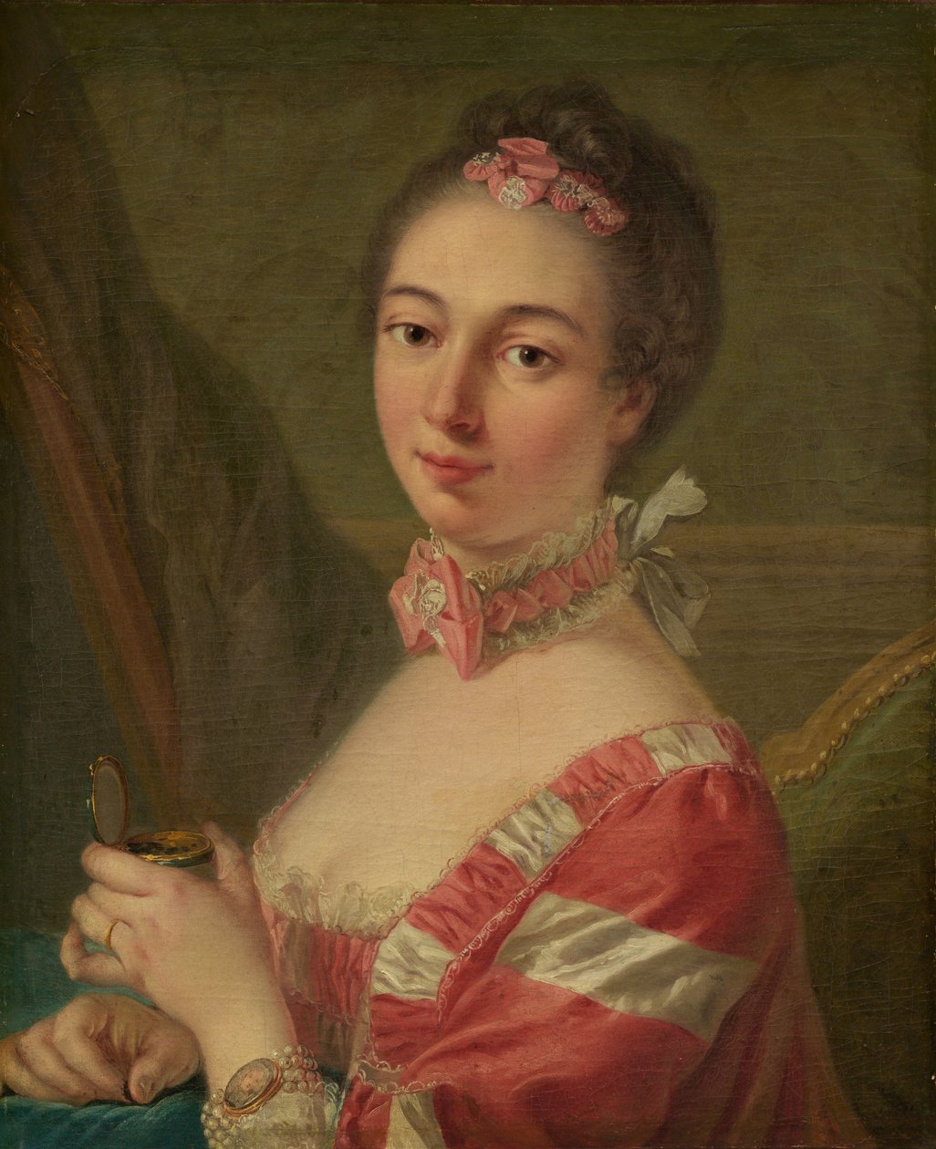Porträtt av en dam, 1700-talet. av Unbekannt