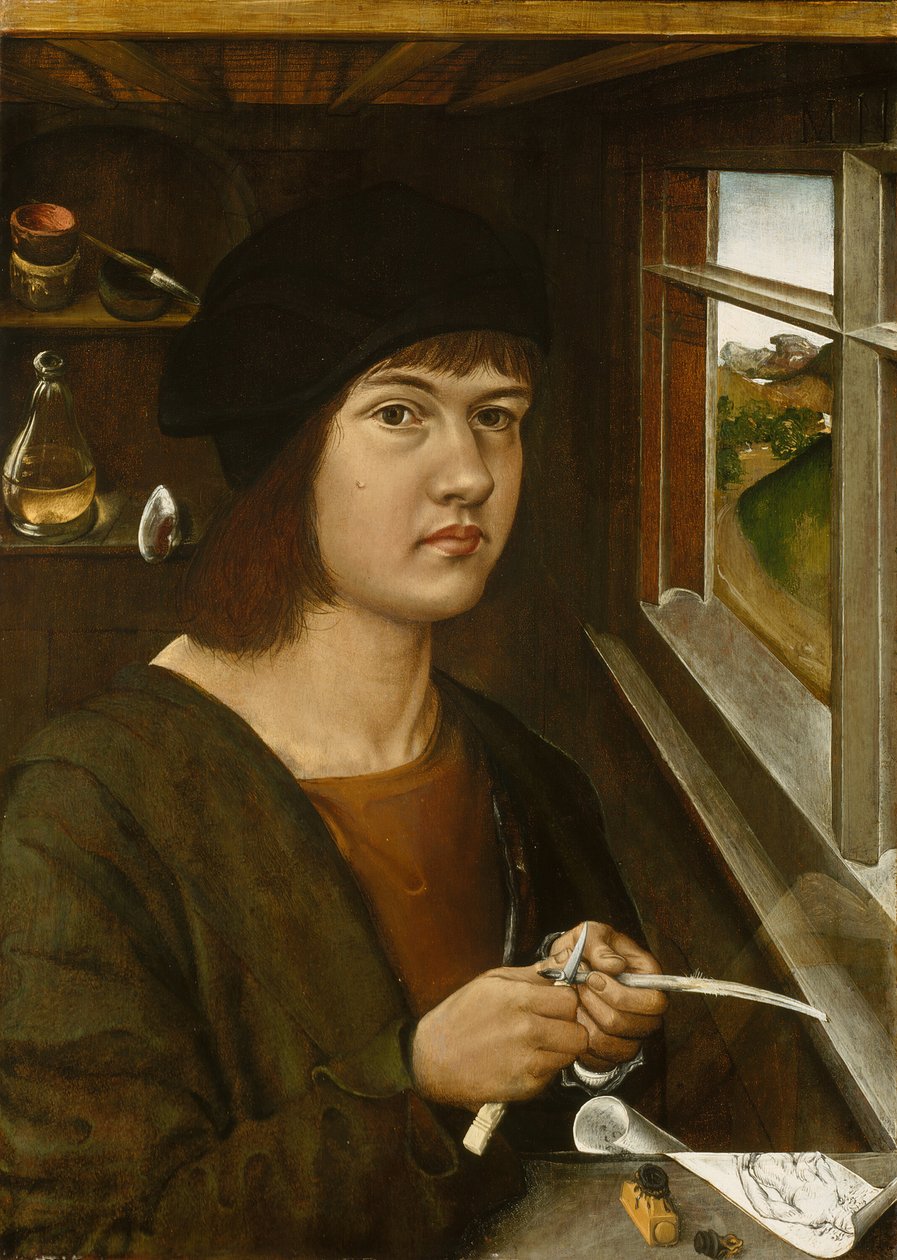 Porträtt av en ung konstnär, ca. 1500. av Unbekannt