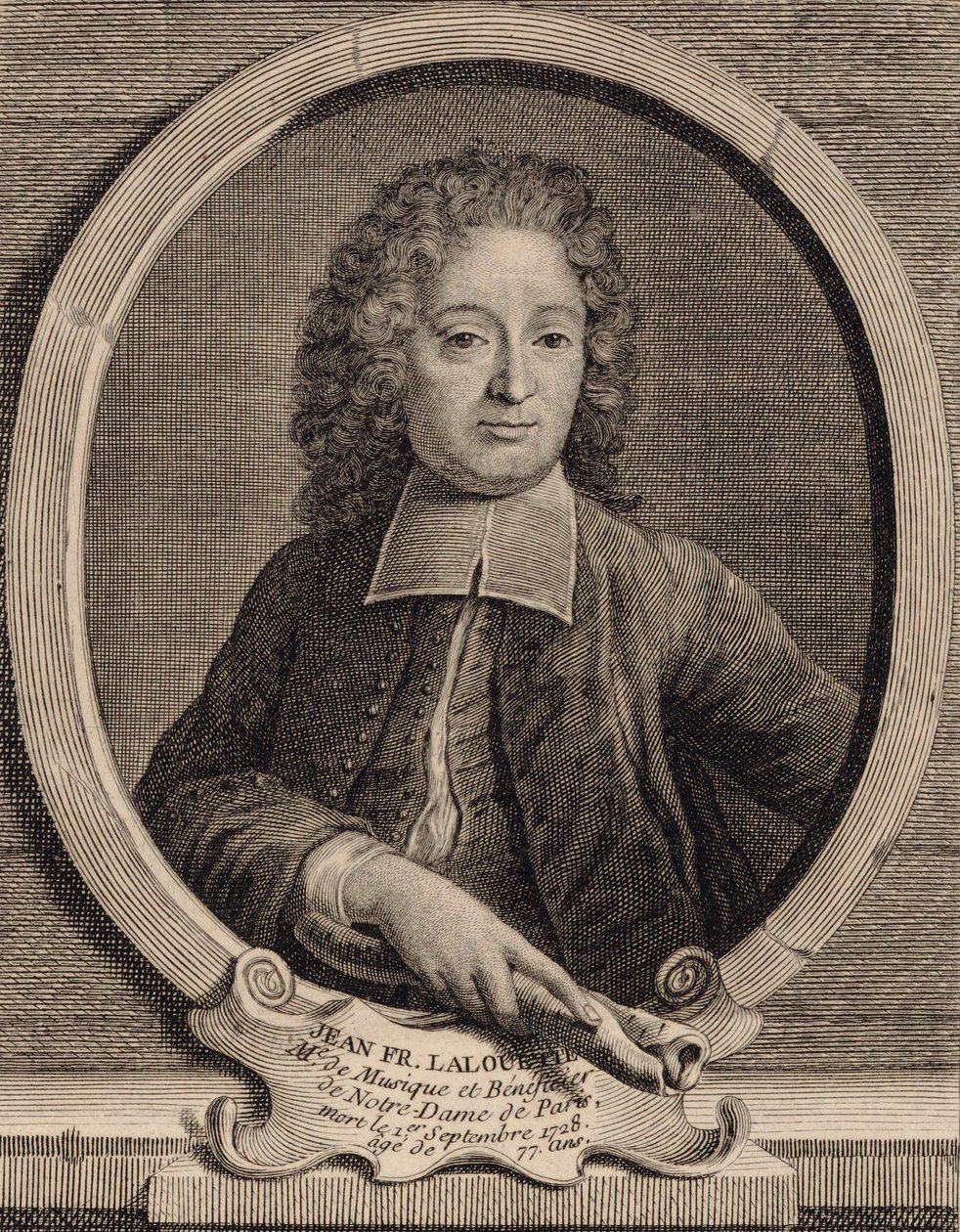 Porträtt av kompositören Jean-François Lallouette 1651-1728. av Unbekannt