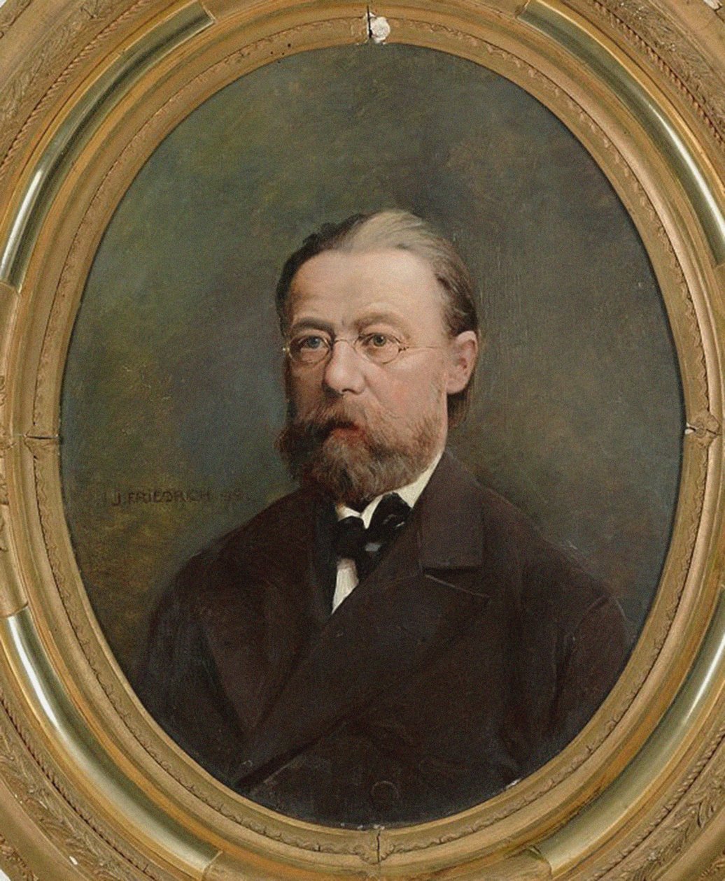Porträtt av kompositören Bedrich Smetana. av Unbekannt