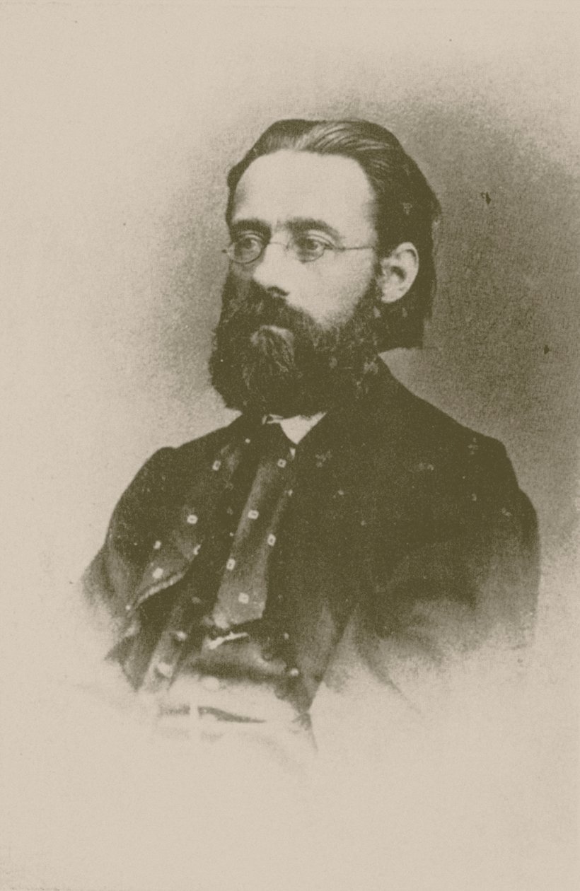Porträtt av kompositören Bedrich Smetana, 1866. av Unbekannt
