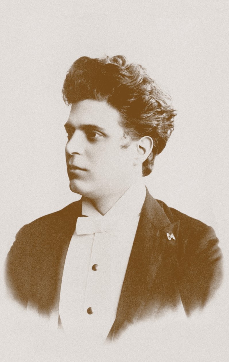 Porträtt av kompositören Pietro Mascagni 1863-1945. av Unbekannt