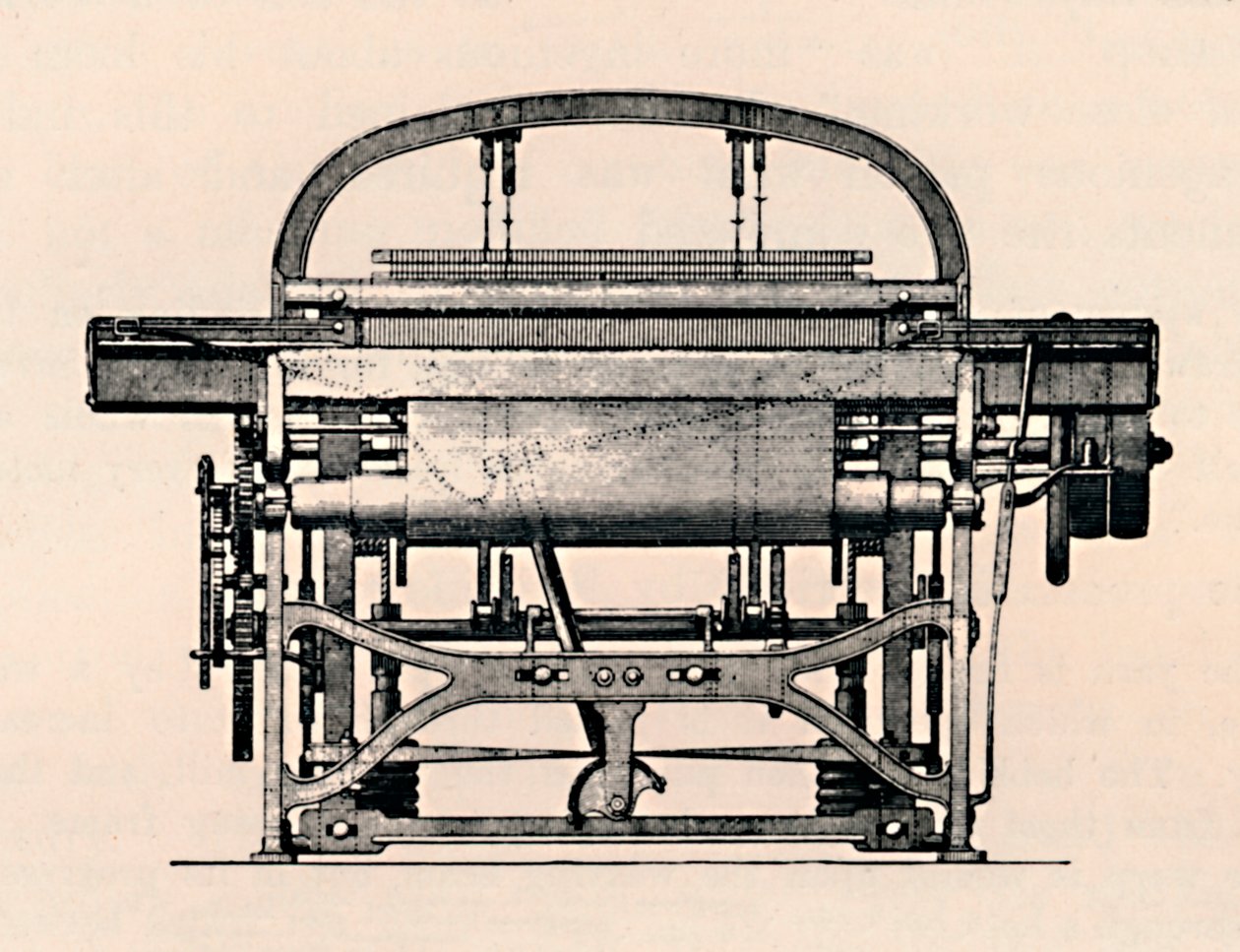 Power Loom framifrån, 1836, 1904 av Unbekannt
