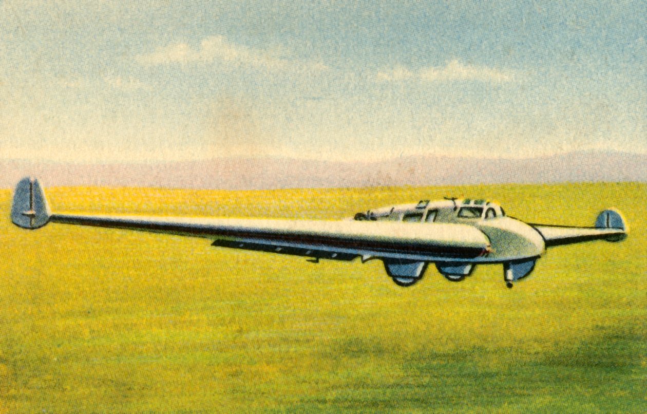 Motordrivet flygplan, 1932. av Unbekannt