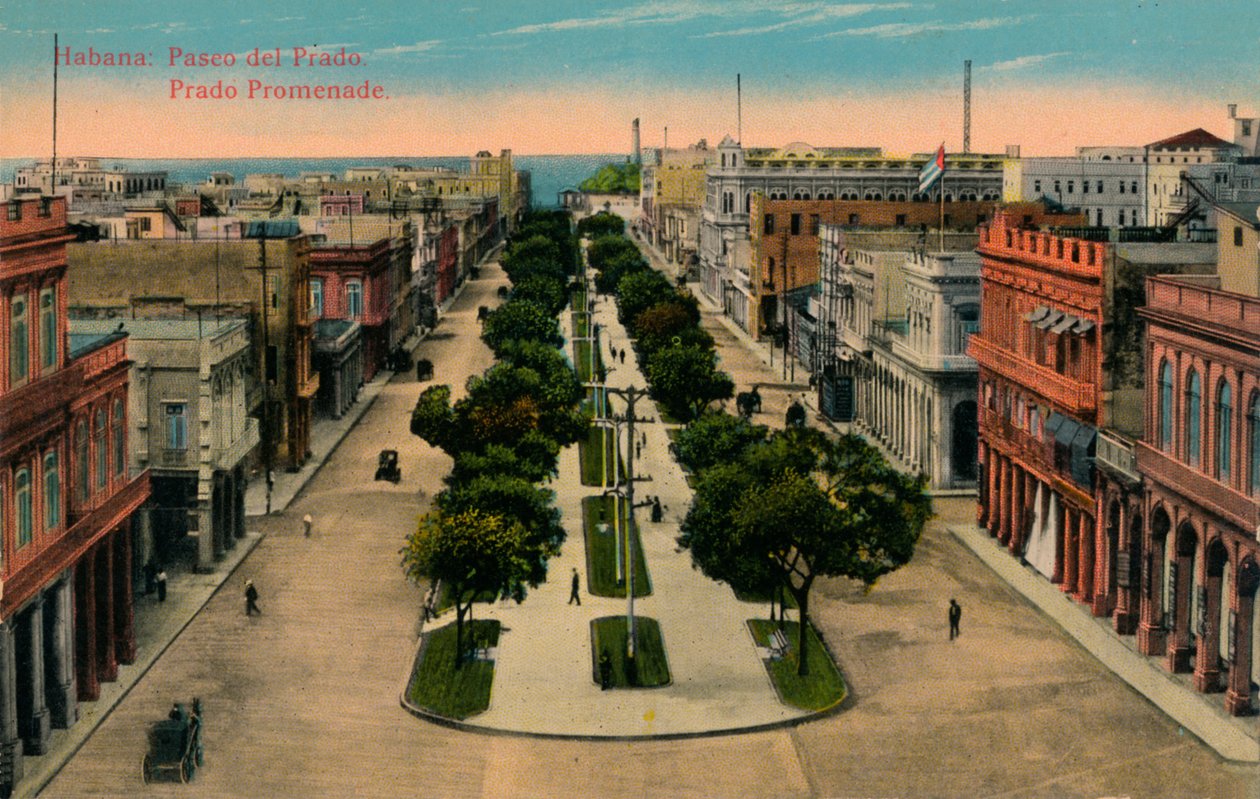 Prado Promenade, Havanna, Kuba, 1910 av Unbekannt
