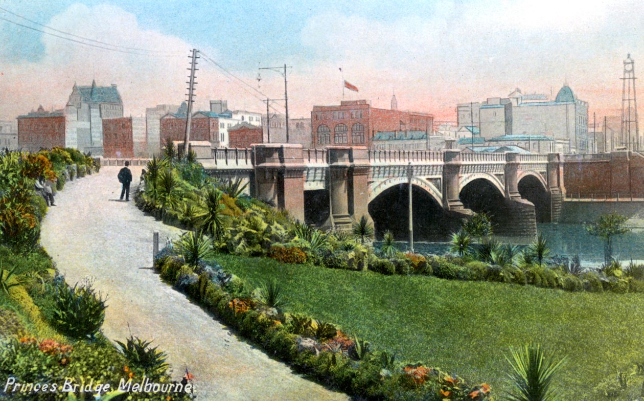Princes Bridge, Melbourne, Australien, 1912 av Unbekannt