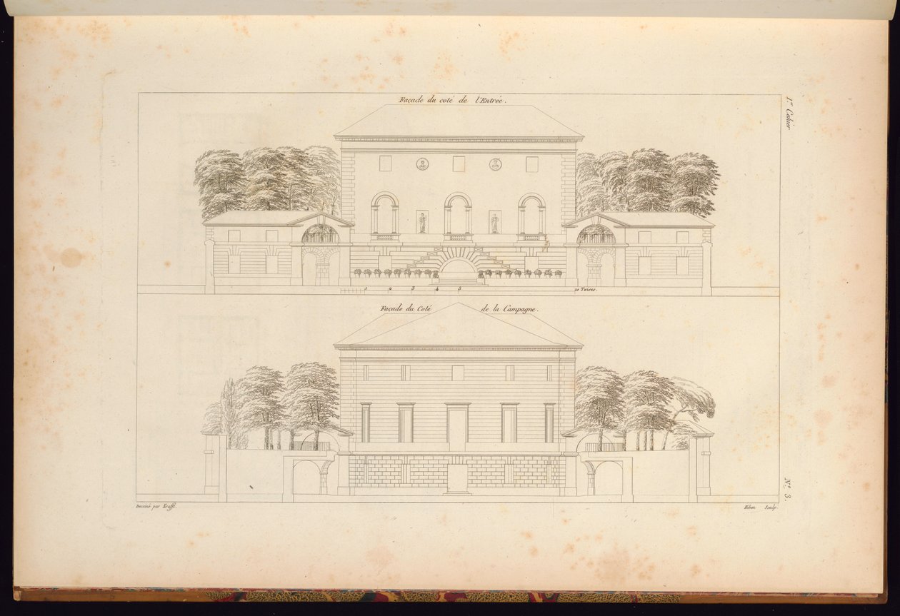 Tryck, Samling av civil arkitektur ..., 1806–12 av Unbekannt