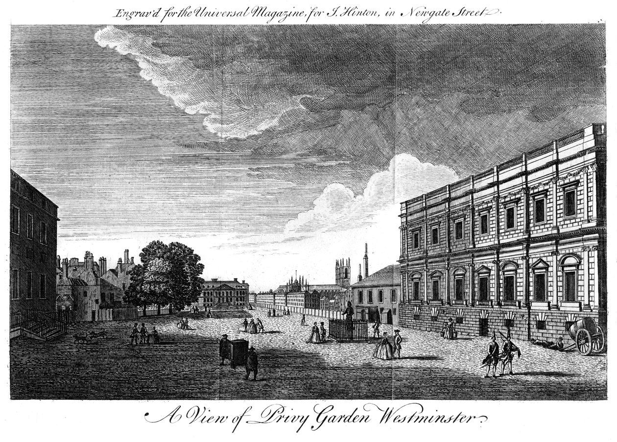 Privy Garden Westminster, London, 1700-talet av Unbekannt