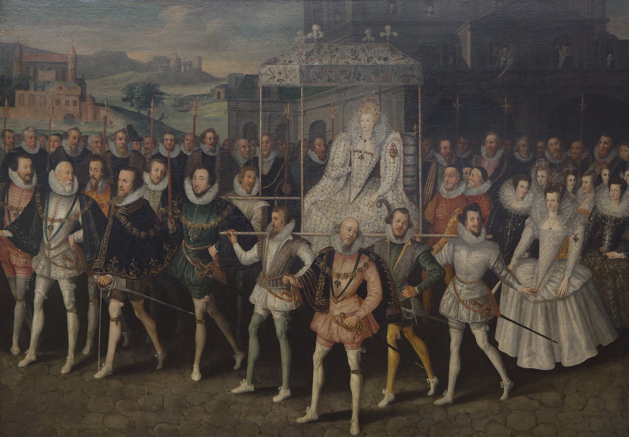 Processionsporträtt av drottning Elizabeth, ca 1600-1603 av Unbekannt