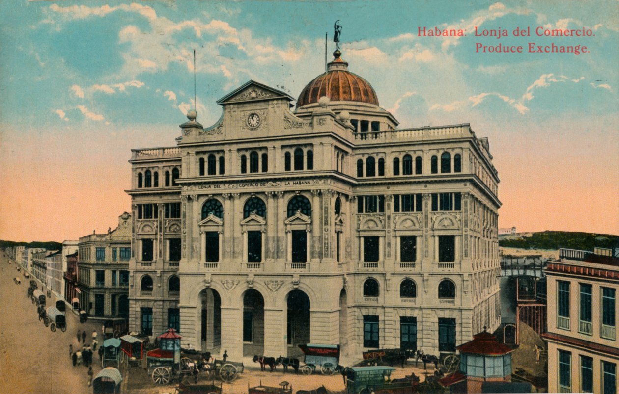 Produce Exchange, Havanna, Kuba, c1916 av Unbekannt