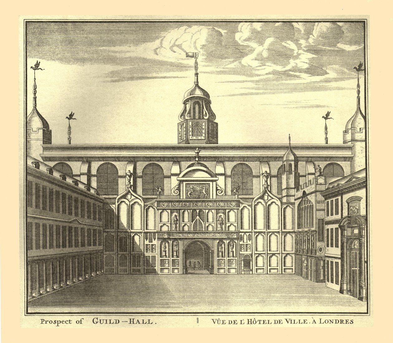 Prospekt av London Guildhall, 1886. av Unbekannt