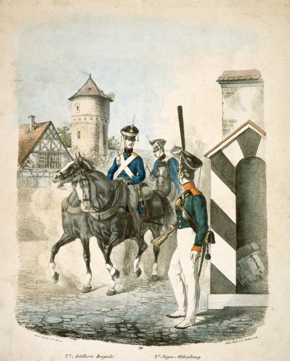 Preussiska soldater, tidigt 1800-tal av Unbekannt