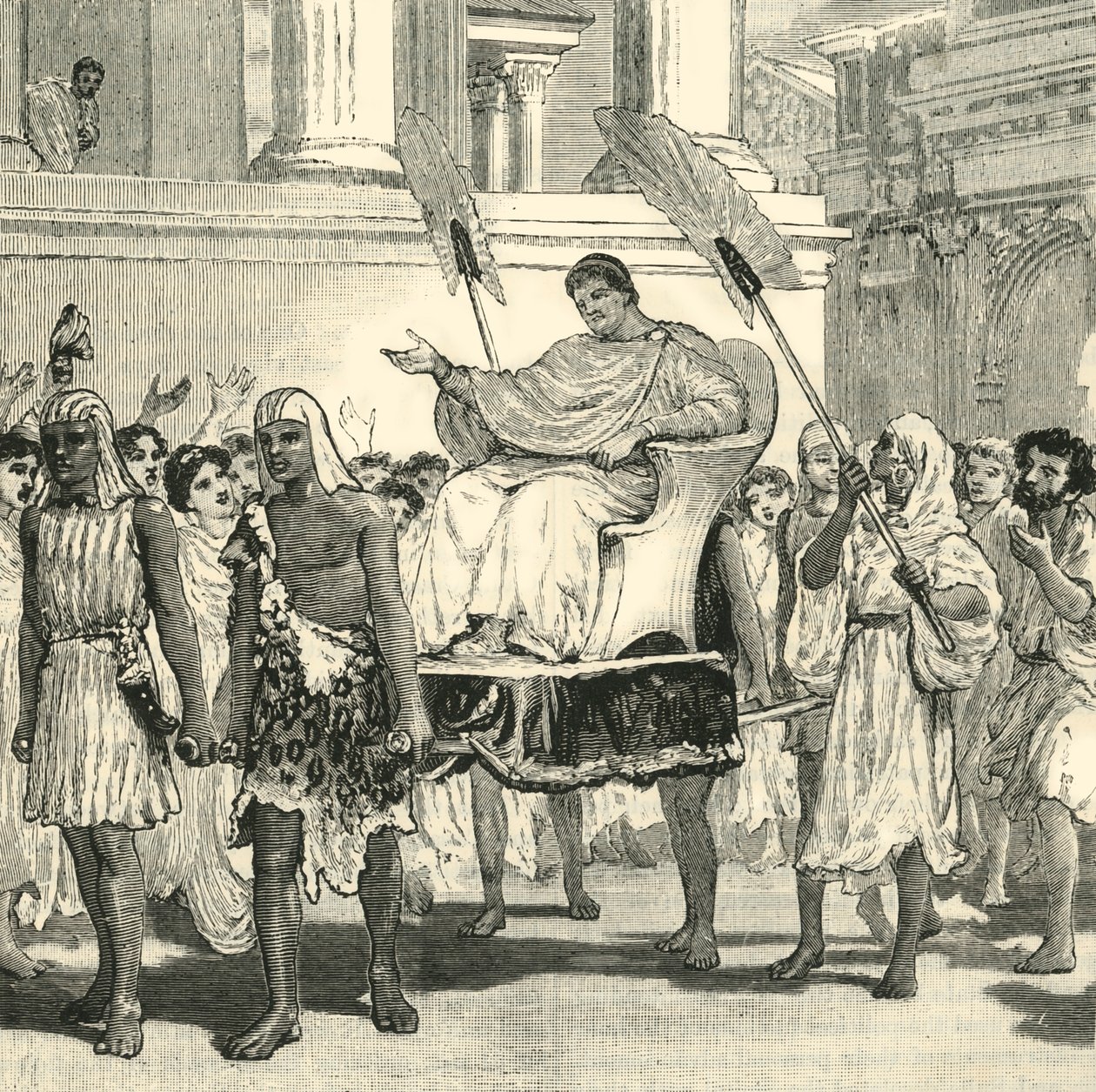 Offentliga jubel över Pompejus återhämtning, 1890. av Unbekannt