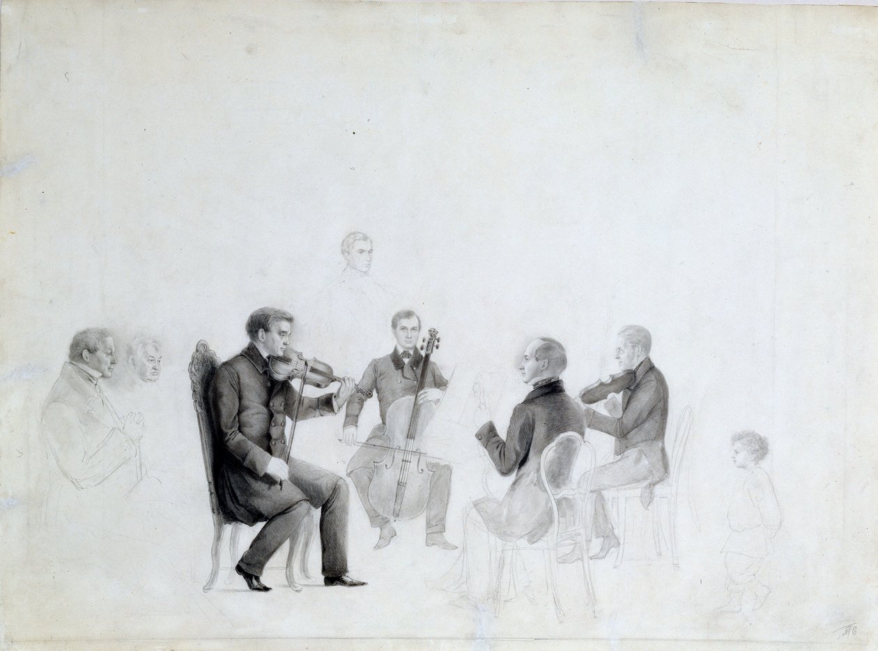 Kvartett, 1840-talet. av Unbekannt