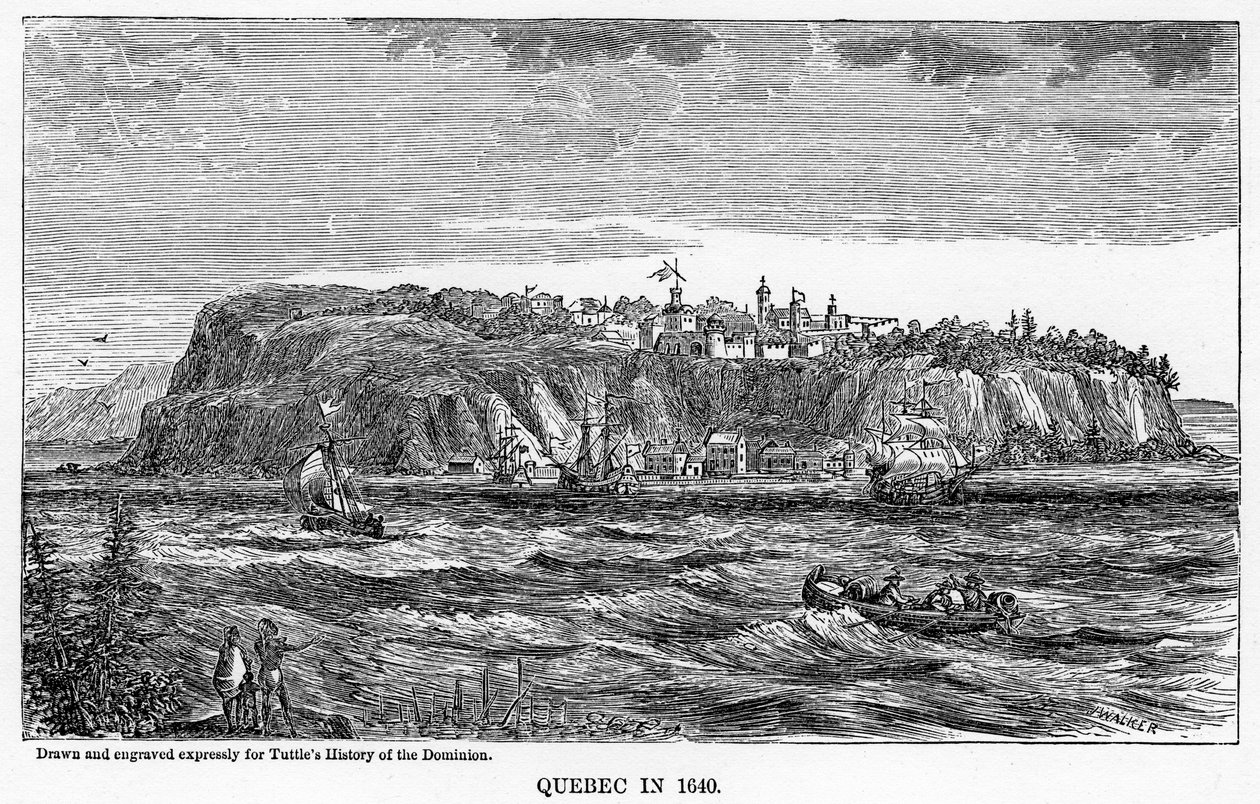 Quebec 1640, 1877 av Unbekannt