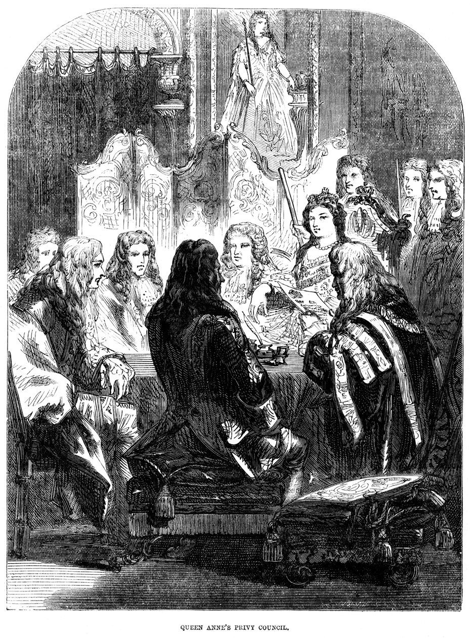 Drottning Annes 1665-1714 privatråd av Unbekannt