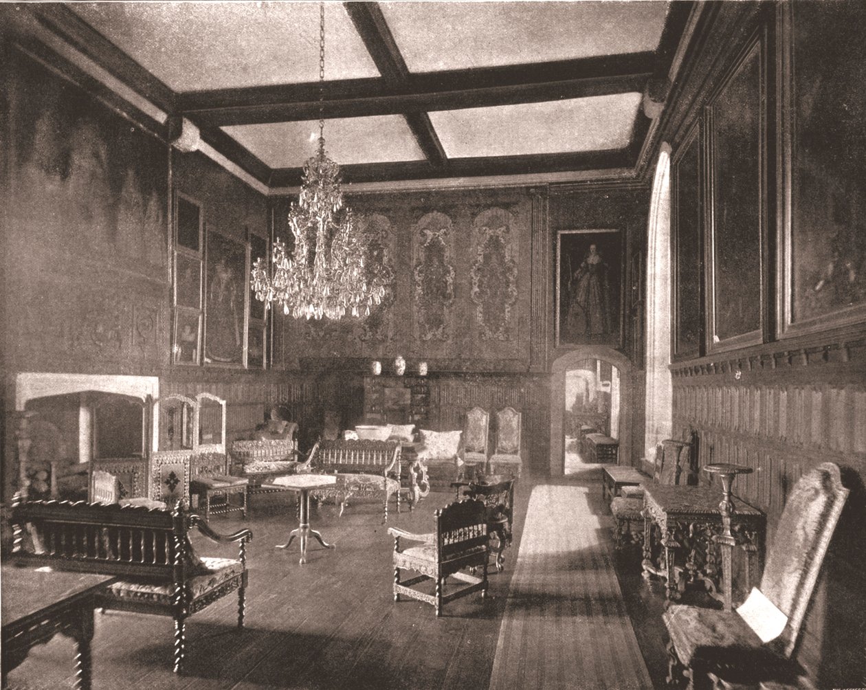 Drottning Elizabeths rum i Penshurst Place, Kent, 1894. av Unbekannt