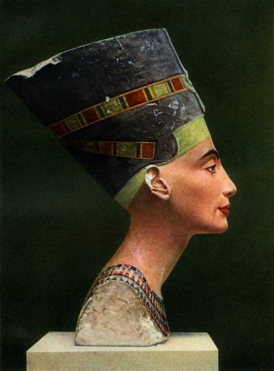 Drottning Nefertiti 1410 f.Kr.-1330 f.Kr., c1370 f.Kr. 1936 av Unbekannt