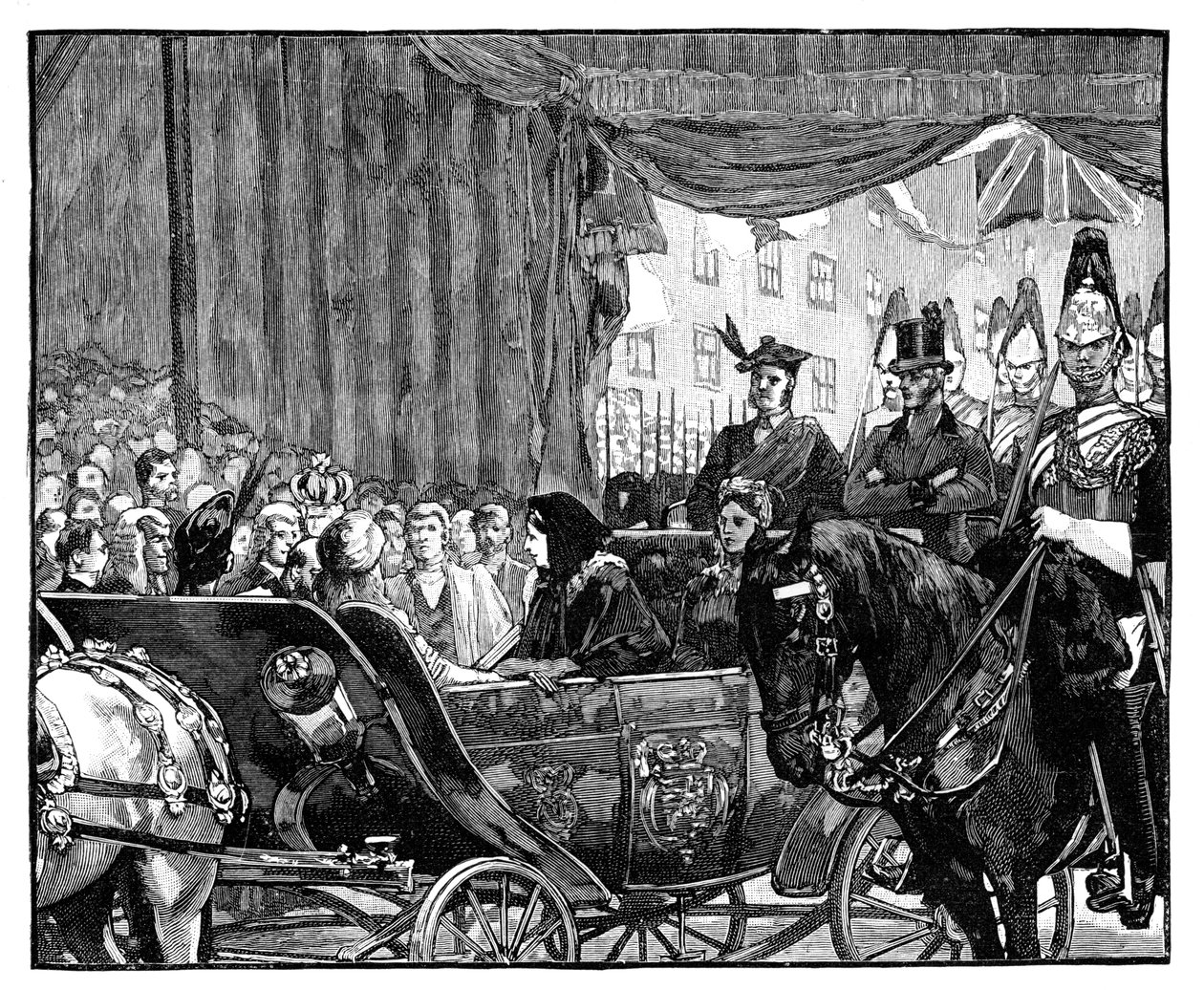 Drottning Victoria öppnar Blackfriars Bridge, London, 1869 av Unbekannt