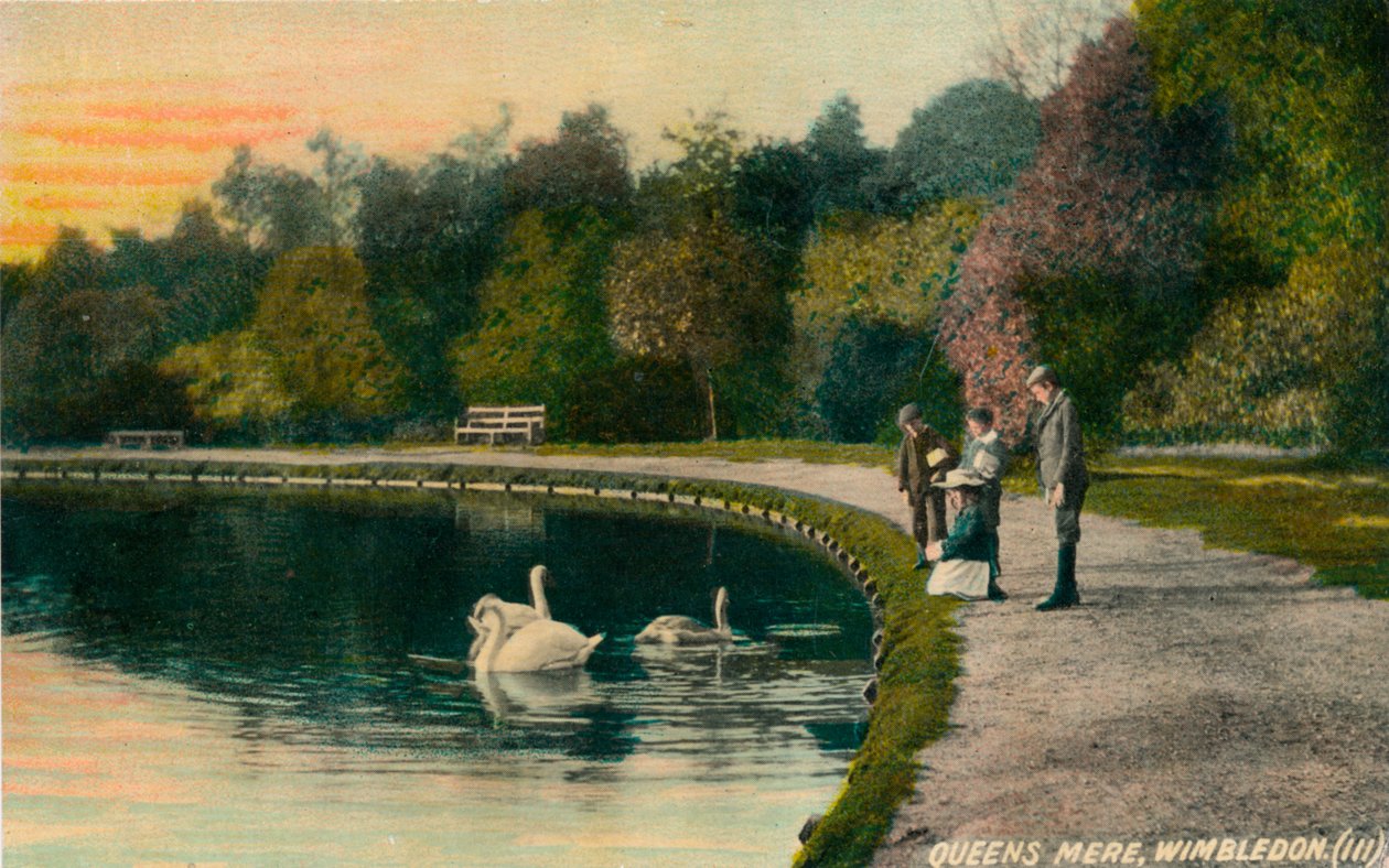 Queens Mere, Wimbledon, c1910 av Unbekannt
