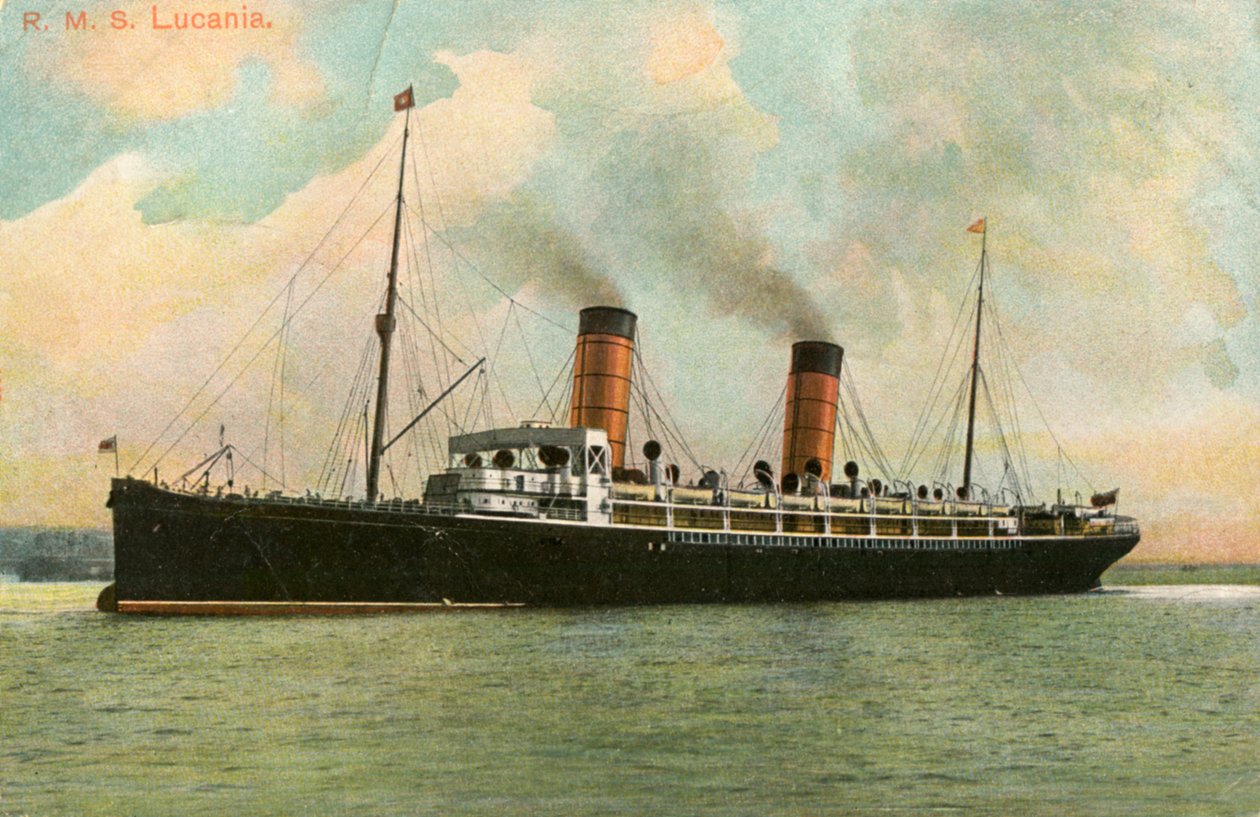 RMS Lucania, c1905 av Unbekannt