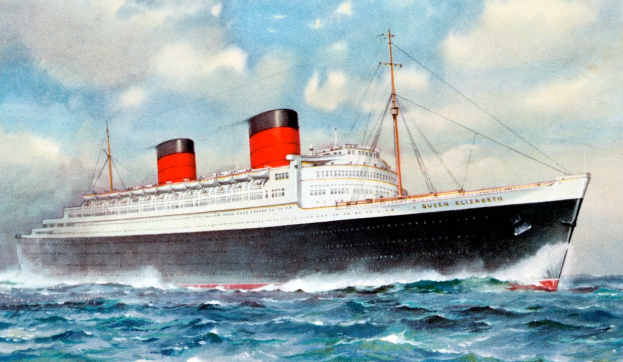 RMS Queen Elizabeth, Cunard ocean liner, 1900-talet av Unbekannt