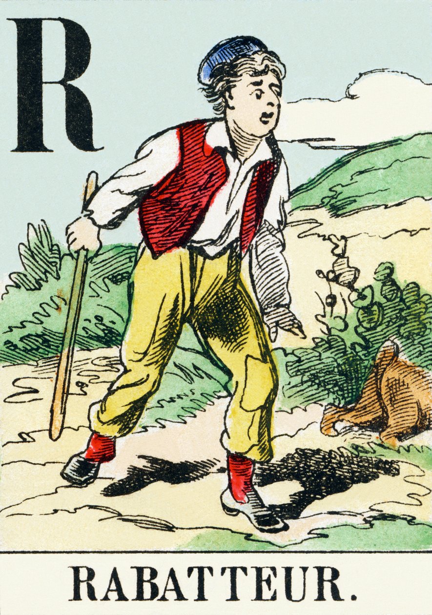 R : Rabatteur - The Hunting Alphabet, c.1890 (gravyr) av Unbekannt