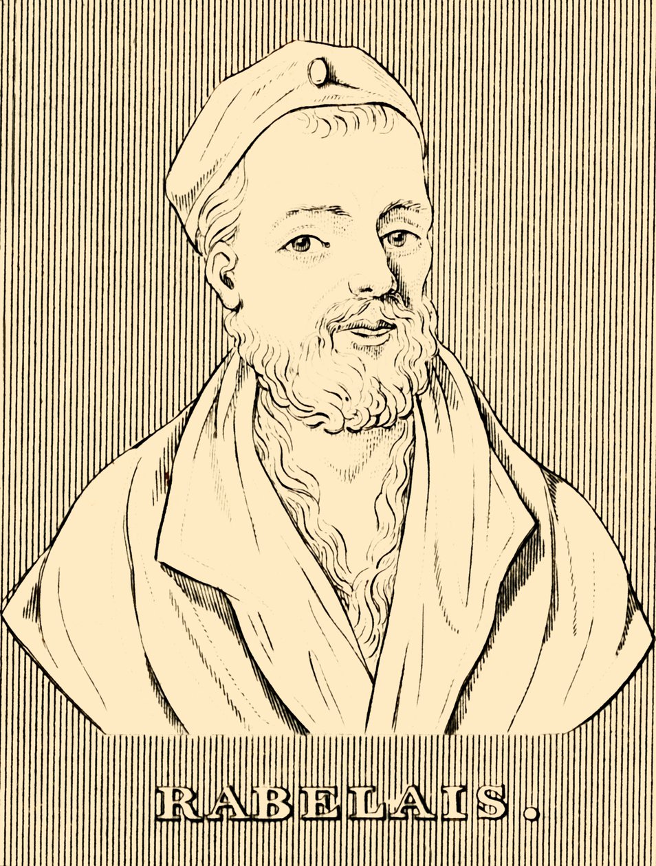 Rabelais, c1483-1553, 1830. av Unbekannt