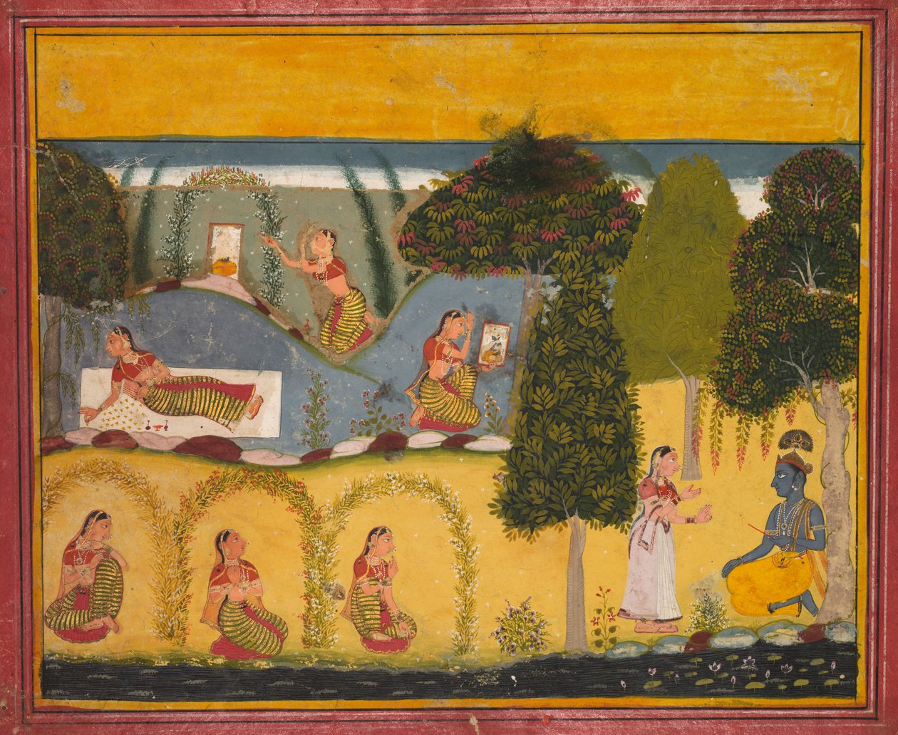 Radha väntar på försoning med Krishna av Unbekannt Unbekannt