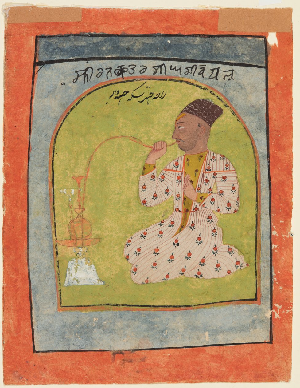 Raja Chattar Singh röker, ca. 1680. av Unbekannt