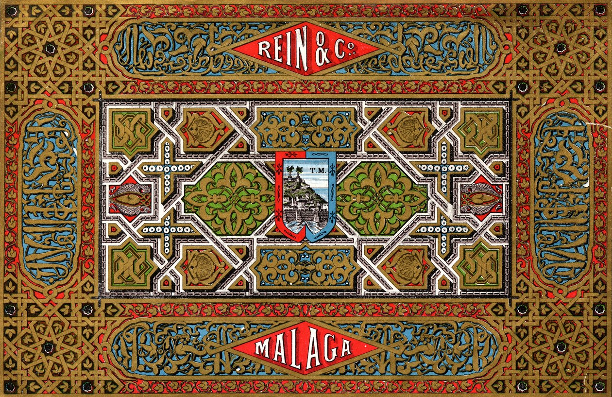 Rein & Co Malaga vin, 1800-tal av Unbekannt