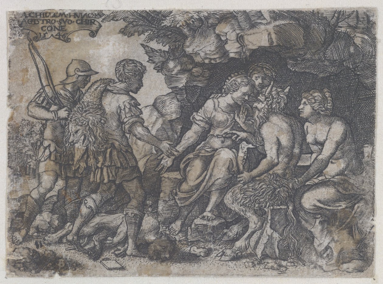 Omvänd kopia av Thetis och Chiron, 1546. av Unbekannt