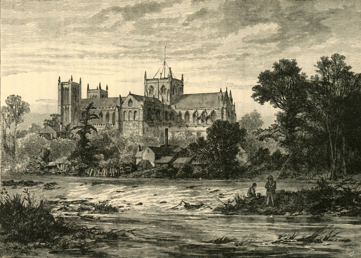 Ripon Minster, från sydost, 1898. av Unbekannt