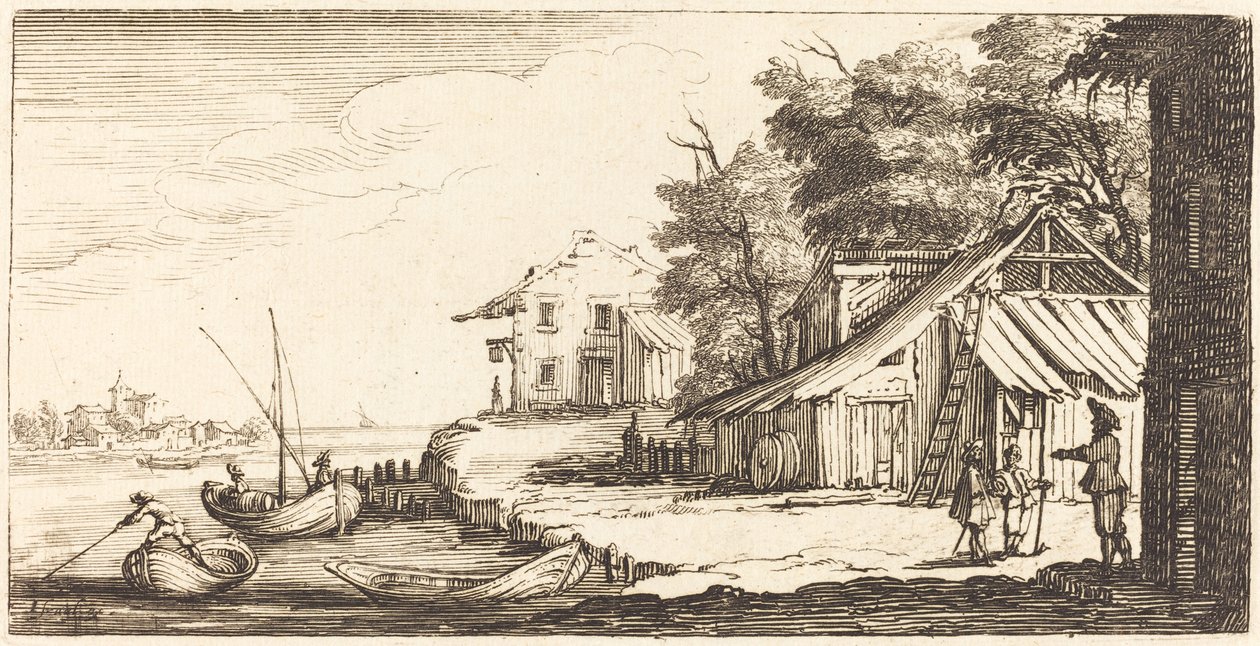 River Bank, 1635 eller senare. av Unbekannt