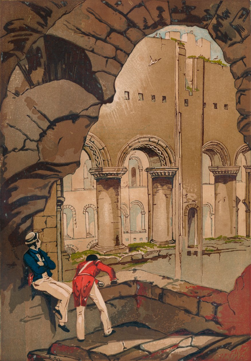 Rochester Castle. - Interiör, c1845, 1864 av Unbekannt