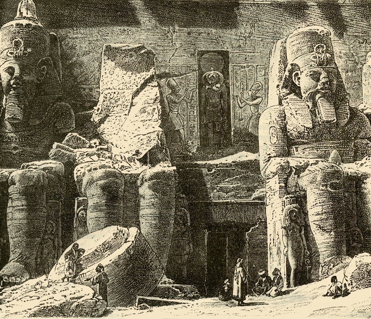 Klipptempel i Abousimbel, 1890. av Unbekannt