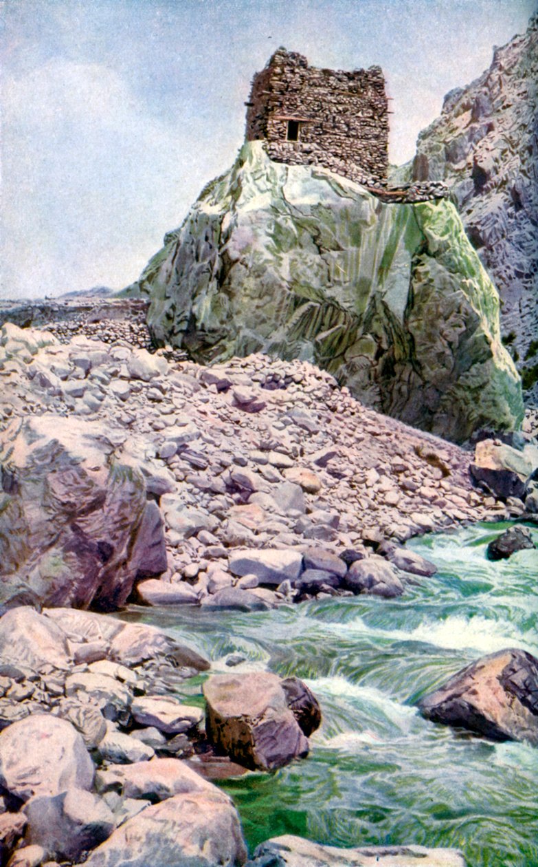 Klippfästning, afghanska gränsen, c1924 av Unbekannt