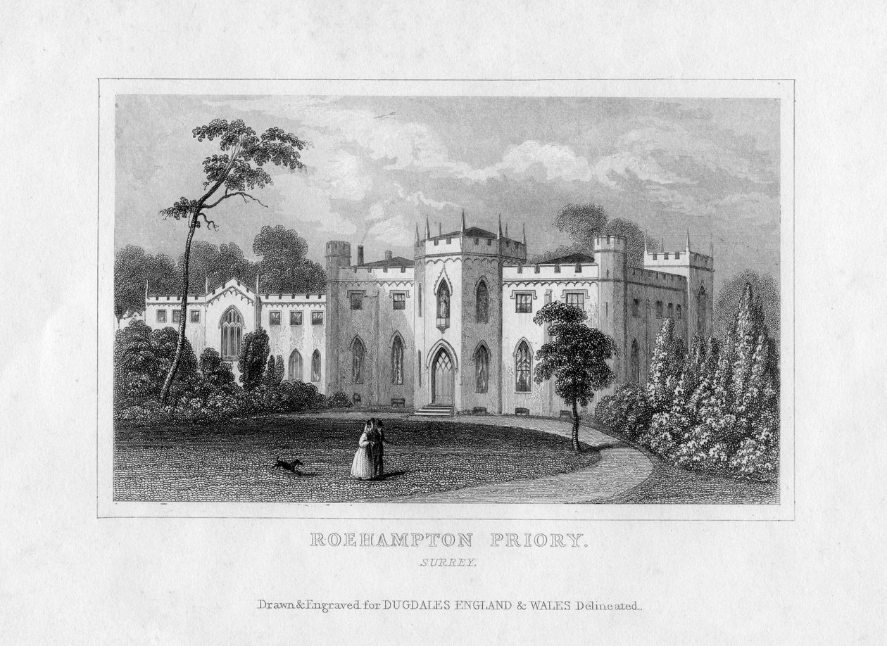 Roehampton Priory, Surrey, mitten av 1800-talet av Unbekannt