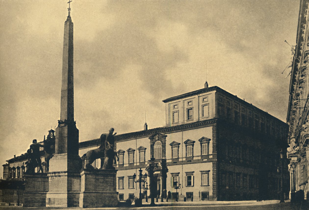 Roma - Quirinalpalatset och fontänen, 1910. av Unbekannt
