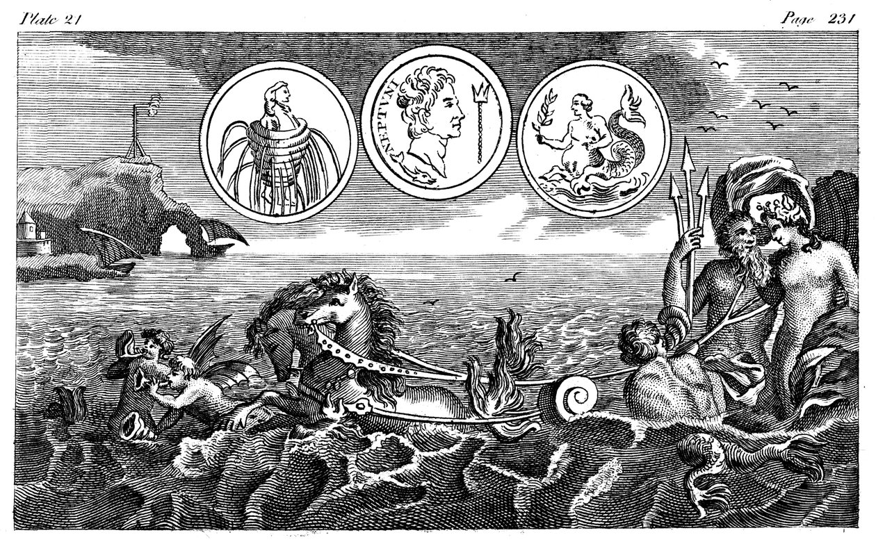 Romersk gud Neptunus, 1700-talet av Unbekannt