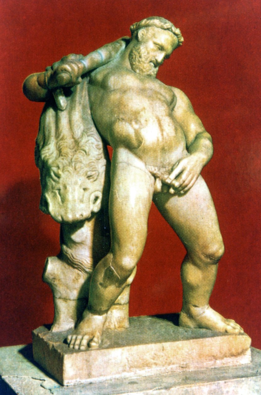 Romersk staty av en berusad Hercules av Unbekannt