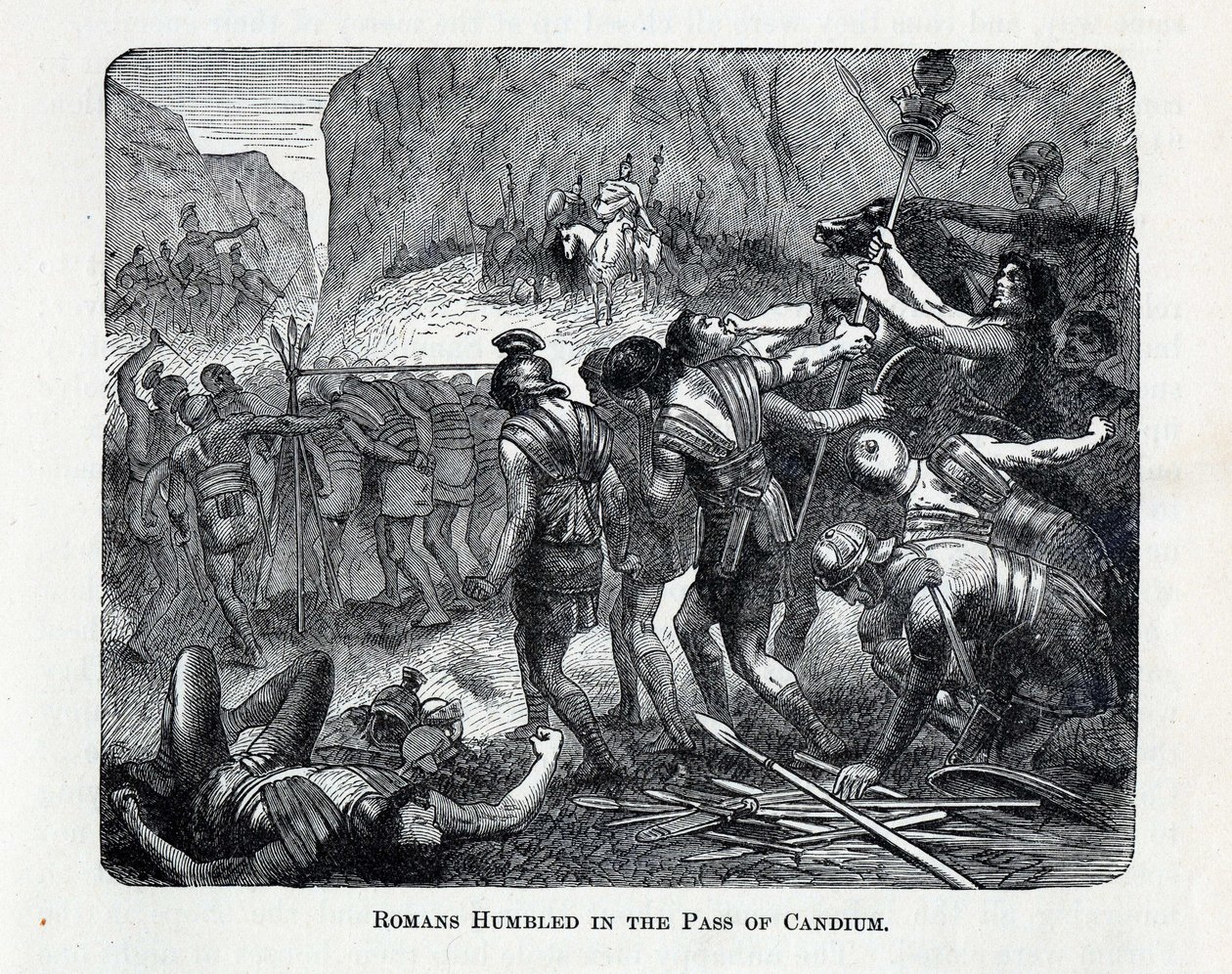 Romarna ödmjukade i passet av Caudium, 1882 av Unbekannt