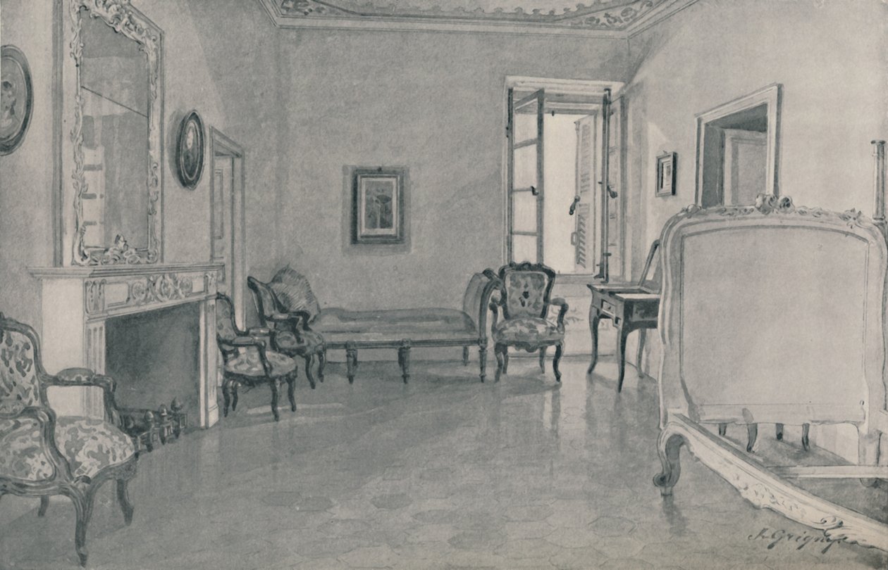 Rum där Napoleon föddes, 1896 av Unbekannt