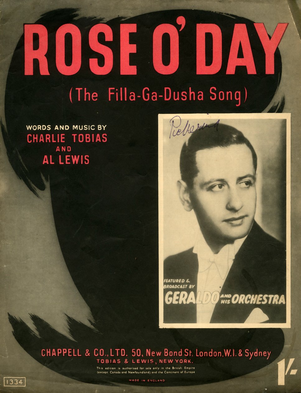 Rose ODay The Filla-Ga-Dusha Song, 1941. av Unbekannt