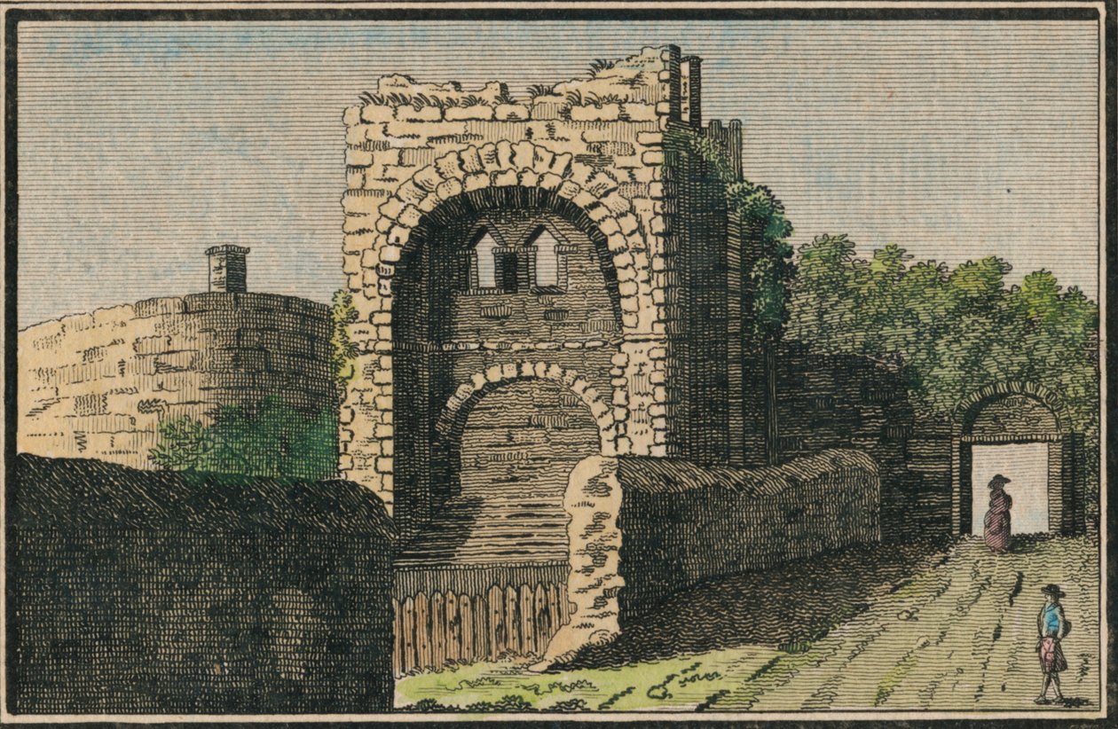 Rougemond Castle i Exeter, 1700-talet av Unbekannt