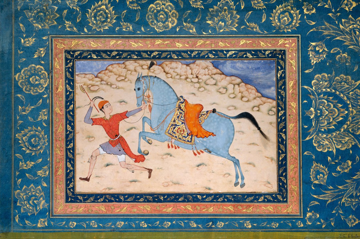 Kunglig häst och löpare, 1500-1600-talet. av Unbekannt