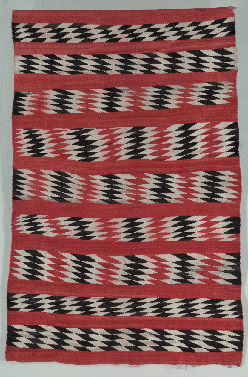 Matta bandad med diamantränder, ca. 1890-1900. av Unbekannt