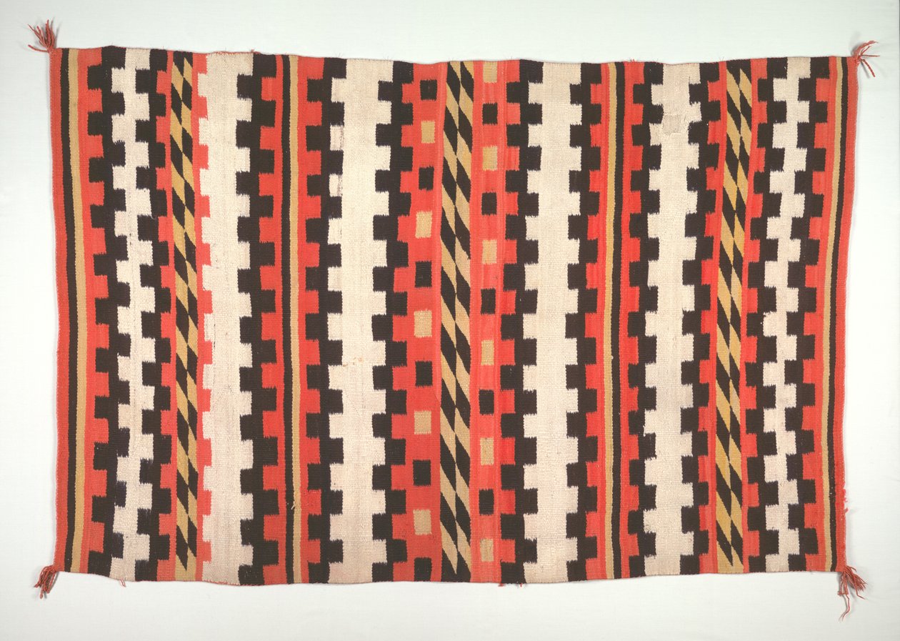 Täckfilt med matta band, ca. 1895-1910. av Unbekannt